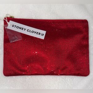 Stoney Clover Lane Red Sequin Pouch New With Tags!